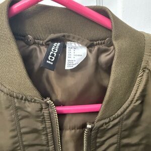 H&M Khaki Bomber Jacket for Women